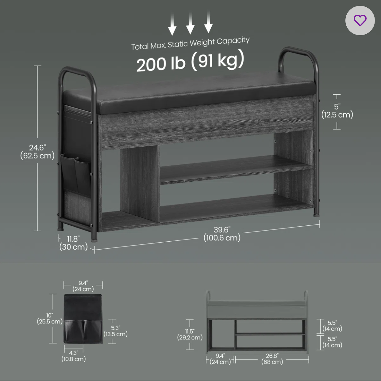 8-Pair Shoe Storage Bench with Flip-Top Cushion Seat & Hidden Storage Compartment – Steel Frame Entryway Bench Organizer