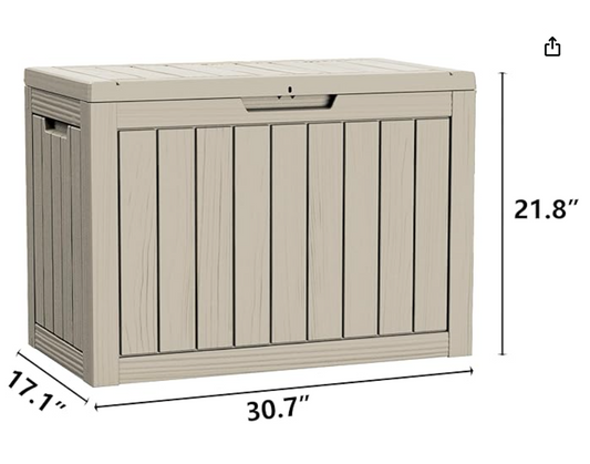 45 Gallon Outdoor Storage Deck Box – Waterproof Resin Patio Storage for Cushions, Tools & Garden Accessories