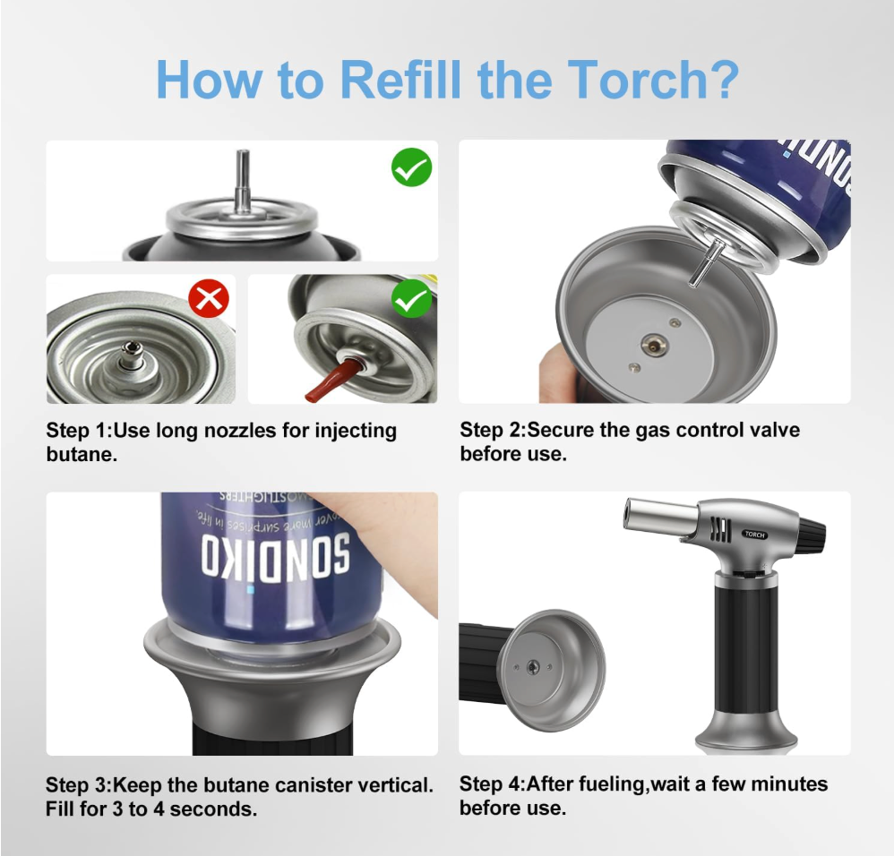 Adjustable Flame Butane Torch