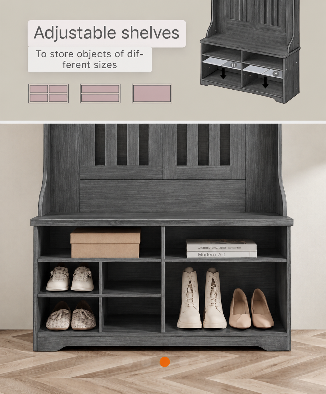 Shoe Bench Hall Tree