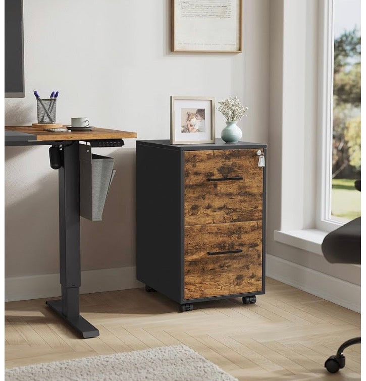 Rustic Brown Office Filing Cabinet