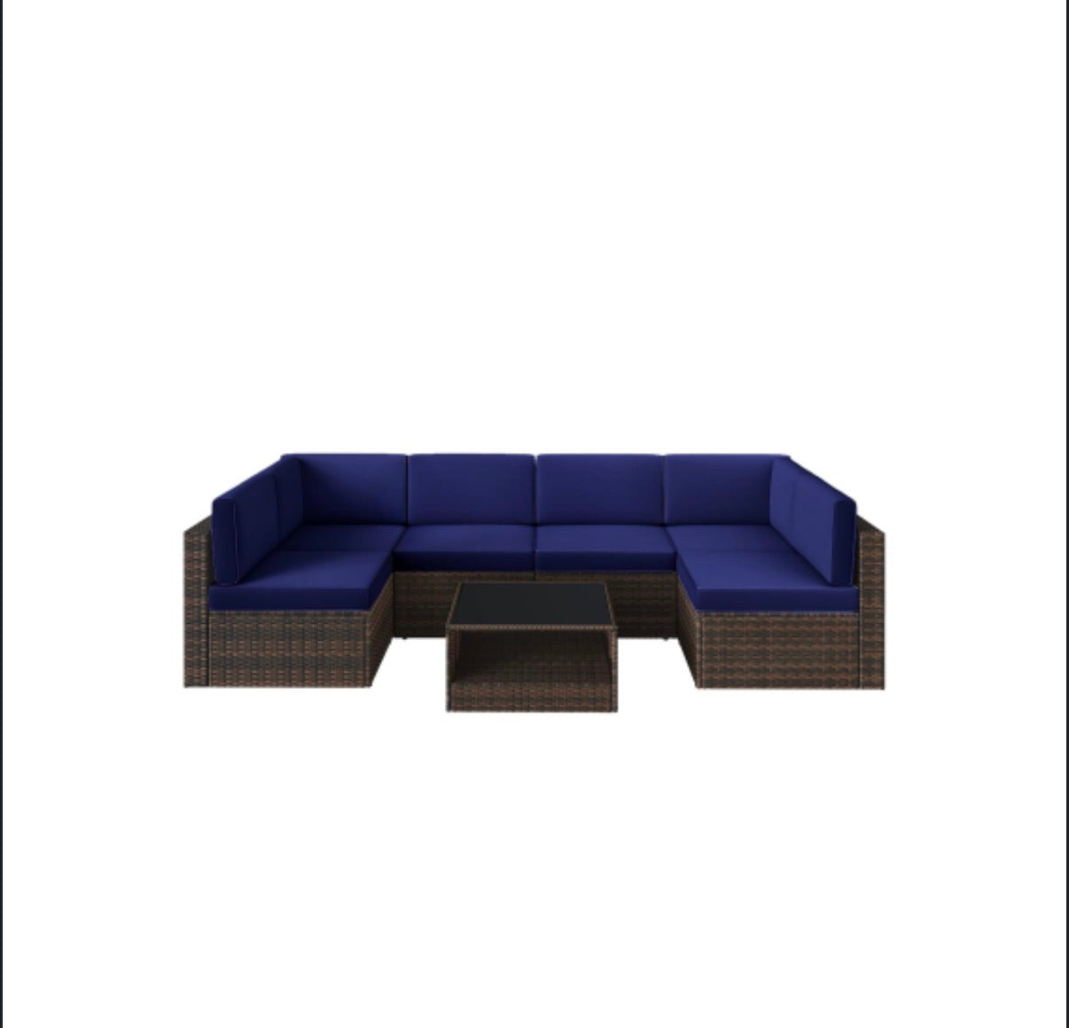 7 Piece Outdoor Rattan Furniture Set