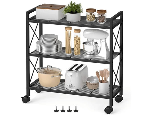 3 Tier Rolling Cart Shelf