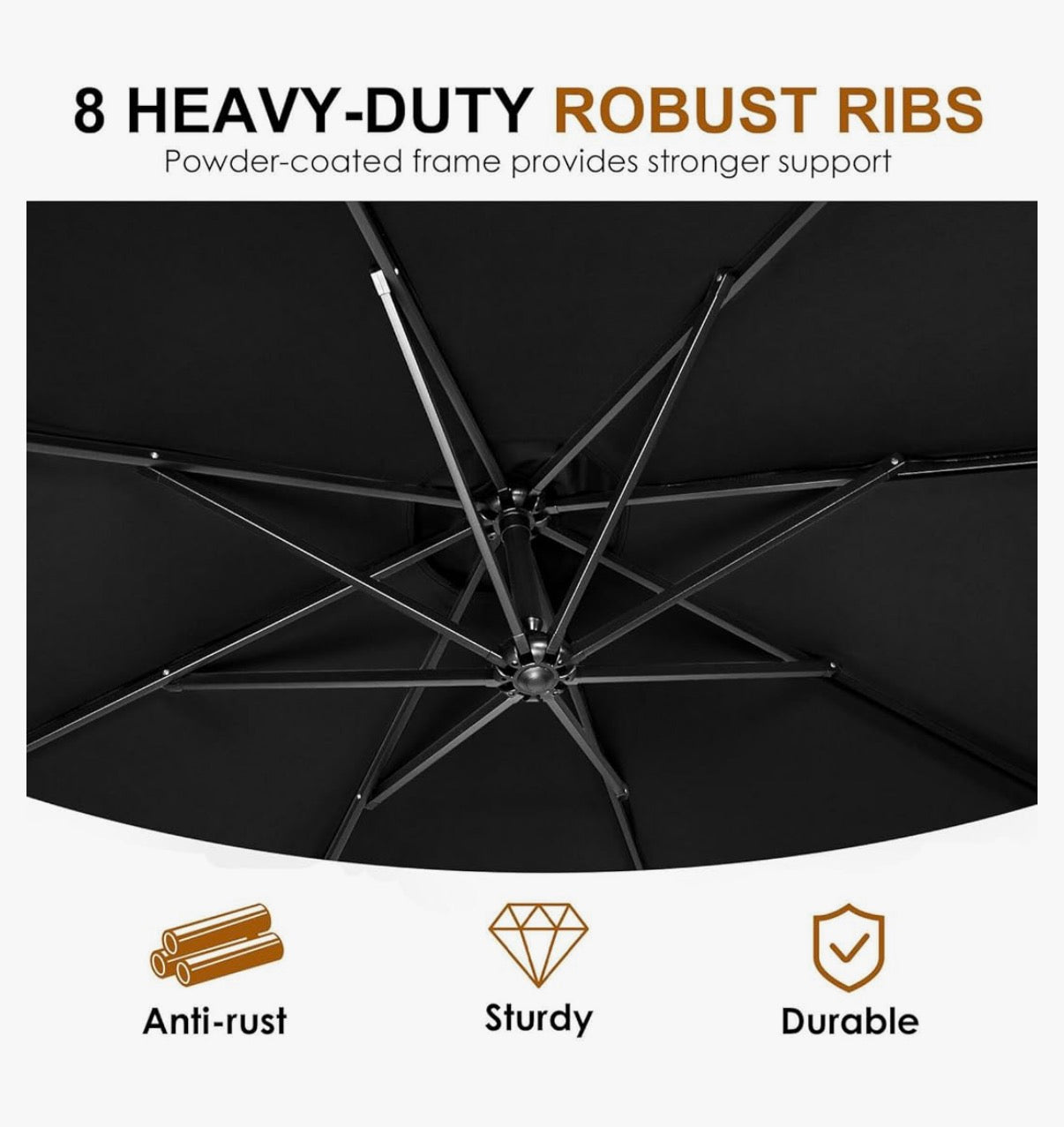 Outdoor 10ft Cantilever Patio Umbrella