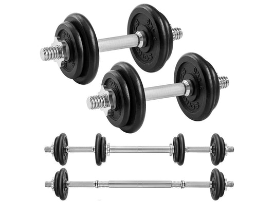 2-in-1 Cast Iron Dumbbell and Barbell, 20Kg