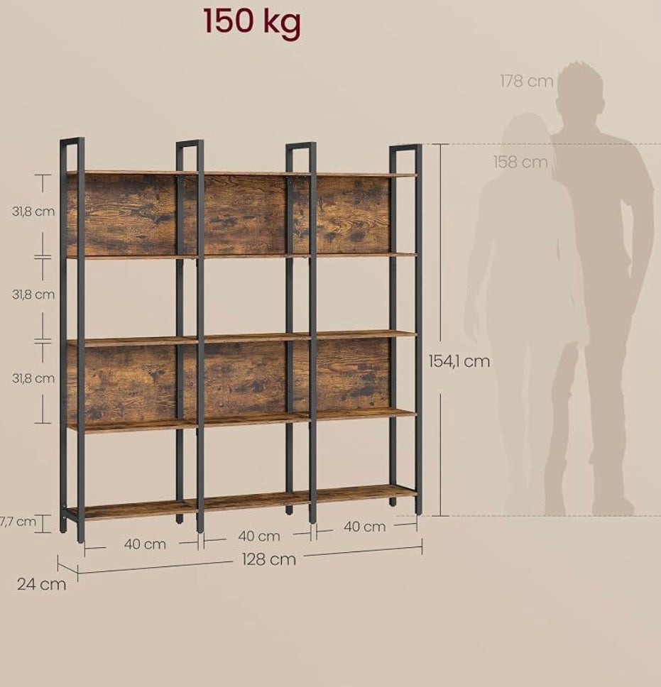 5-Tier Wooden BookShelf