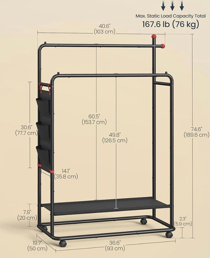 Double Rail Clothing Rack