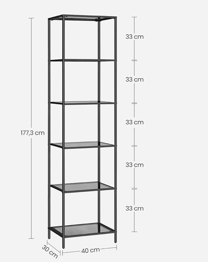6 Tier Glass Shelf