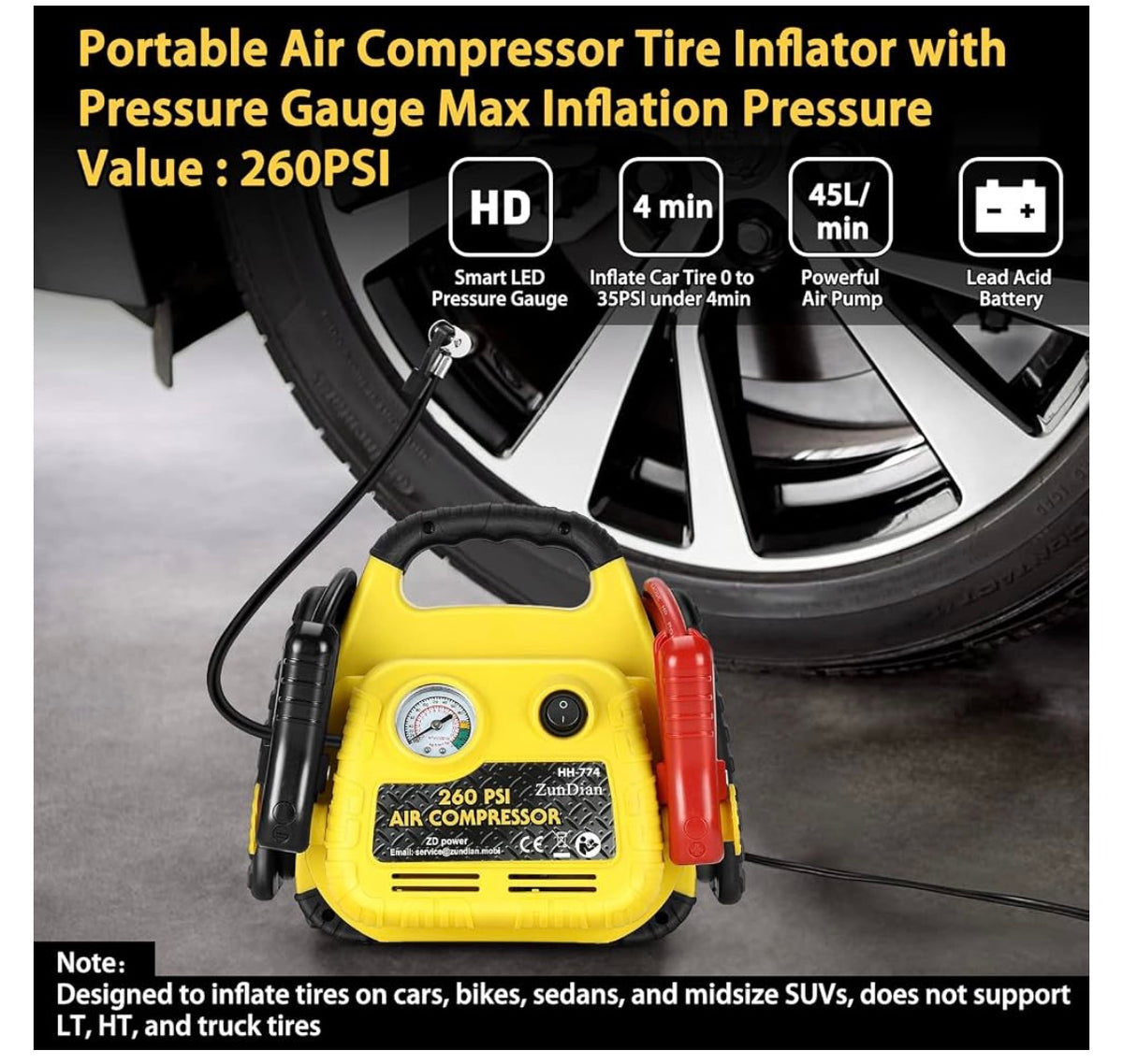 4 in 1 Jump starter and Tire Inflator