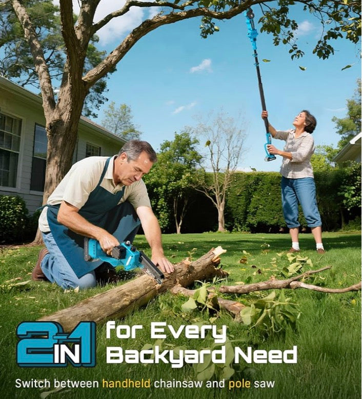 2-in-1 Electric Pole Saw