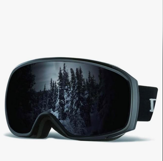 OTG Ski & Snowboard Goggles – Anti-Fog UV400 Snow Goggles for Men, Women & Youth – Black or White Frame