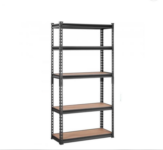 5-Tier Heavy Duty Metal Storage Shelving Unit – Garage Shelf Rack – Adjustable Utility Organizer (30”L x 12”W x 60”H)