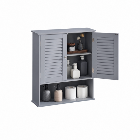 Gray Bathroom Wall Cabinet