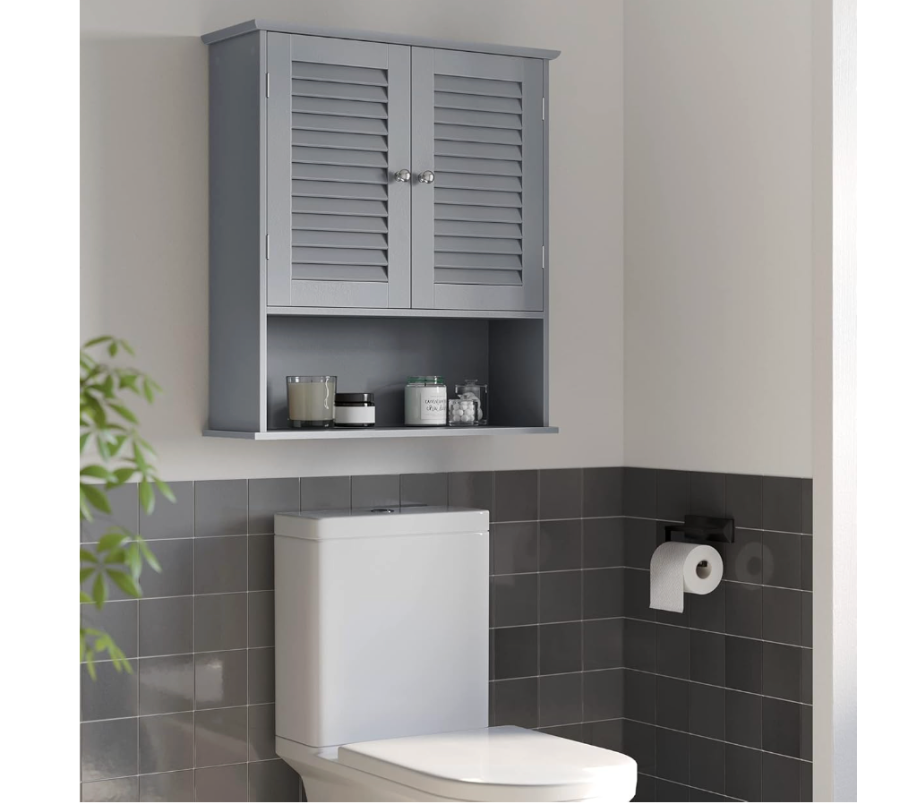 Gray Bathroom Wall Cabinet