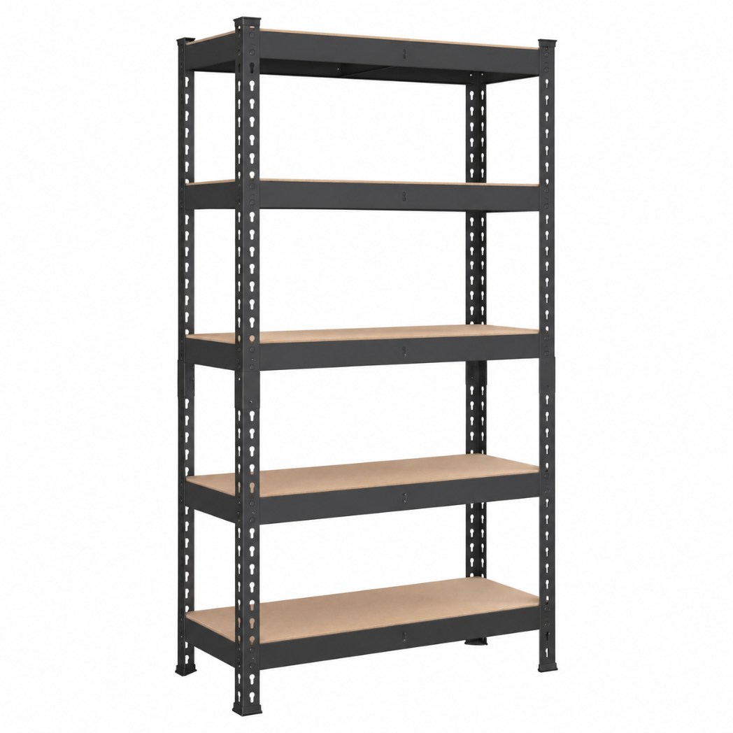 Heavy Duty 5-Tier Rivet Shelf – 72”H x 36”W x 18”D