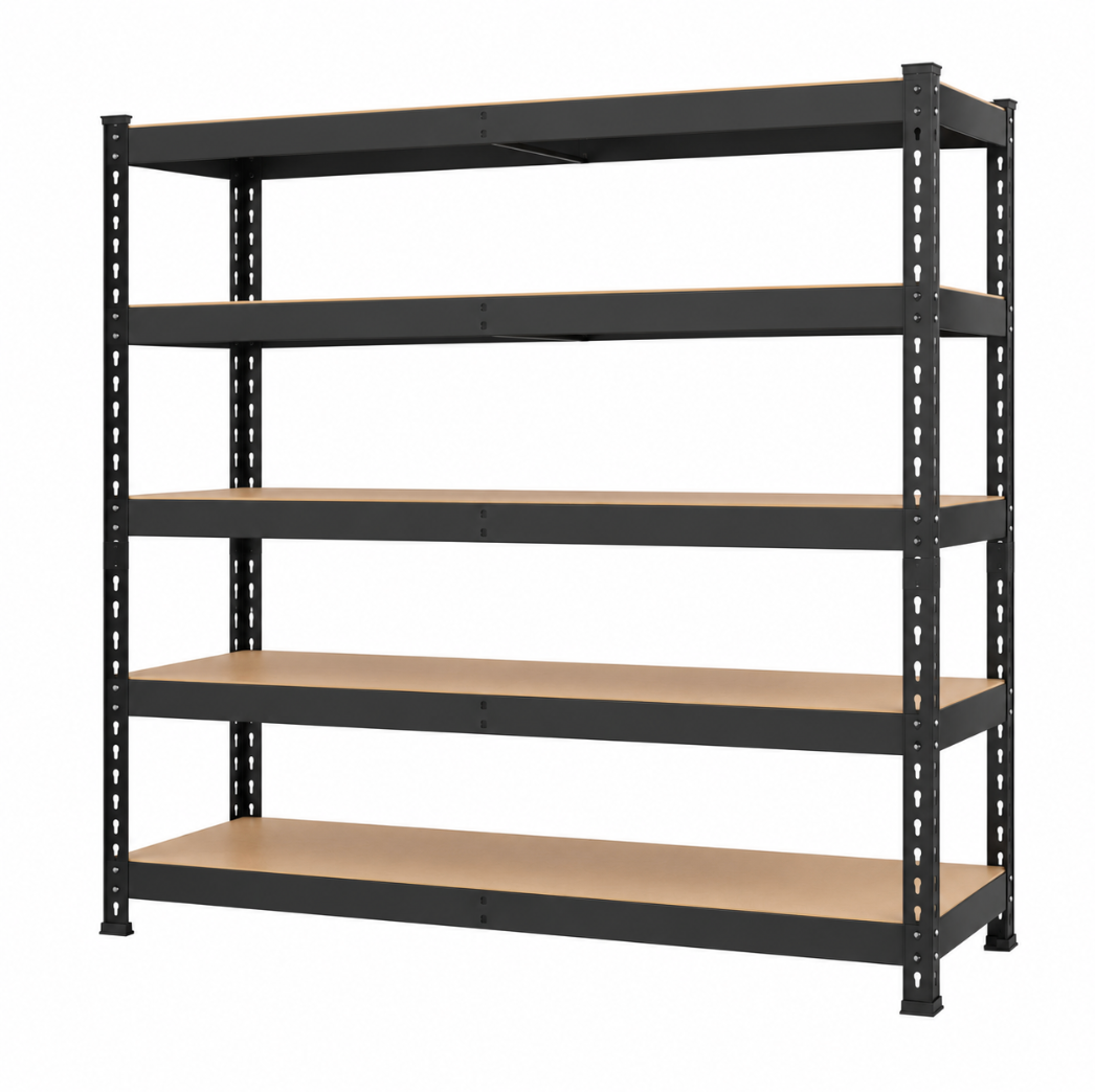 Heavy Duty 5-Tier Rivet Shelf – 72”H x 48”W x 18”D