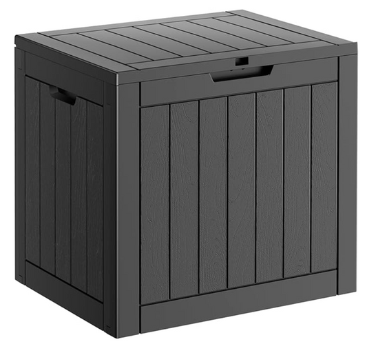 31 Gallon Outdoor Storage Deck Box – Waterproof Resin Patio Bench for Cushions, Toys & Garden Tools